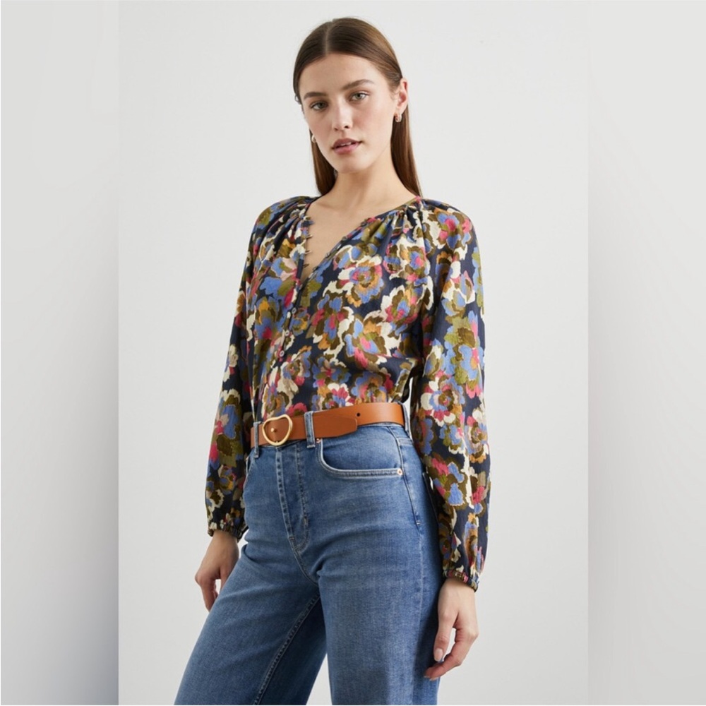 Rails Indi Navy Wildflower Floral Top